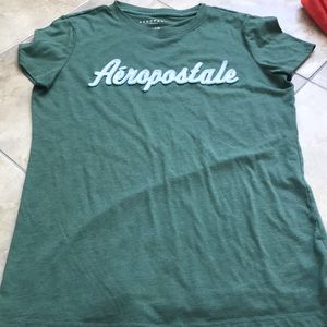 A green Aeropostale tee shirt
